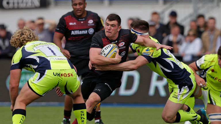  Ben Spencer on the attack for Sarries