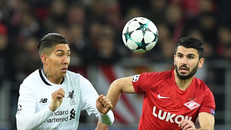 Firmino and Serdar Tasci vie for the ball