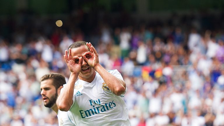Lucas Vazquez celebrates after levelling up for the hosts