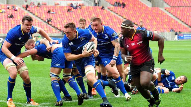 Leinster's Jack Conan on the attack against the Kings