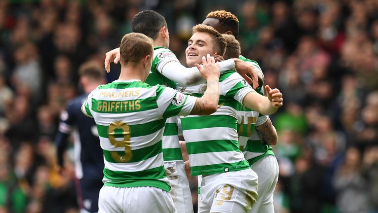 James Forrest had plenty cause for celebration after a second-half brace