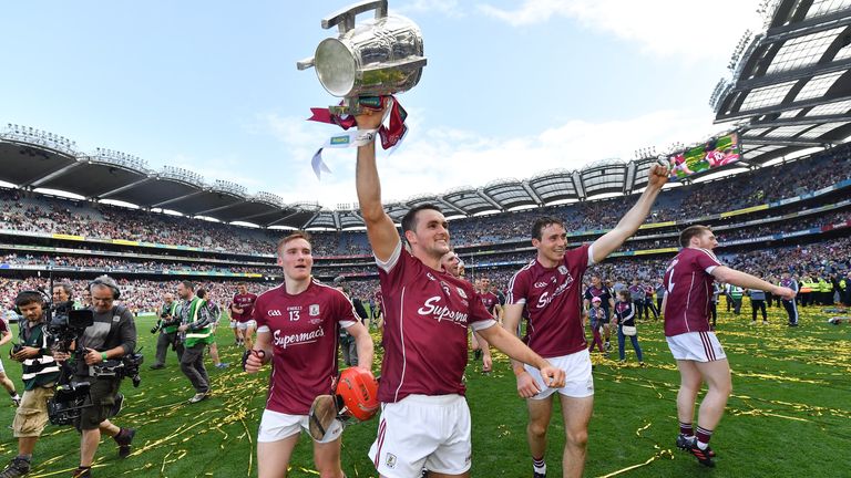 Johnny Coen celebrates with the Liam MacCarthy Cup