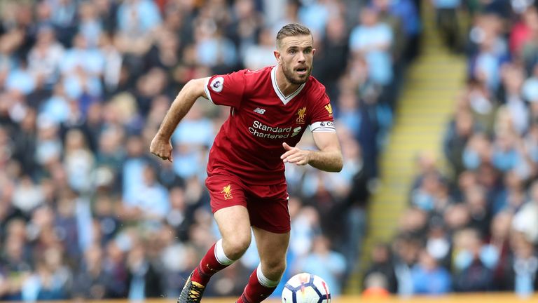 Jordan Henderson was rested for Liverpool's midweek Champions League game