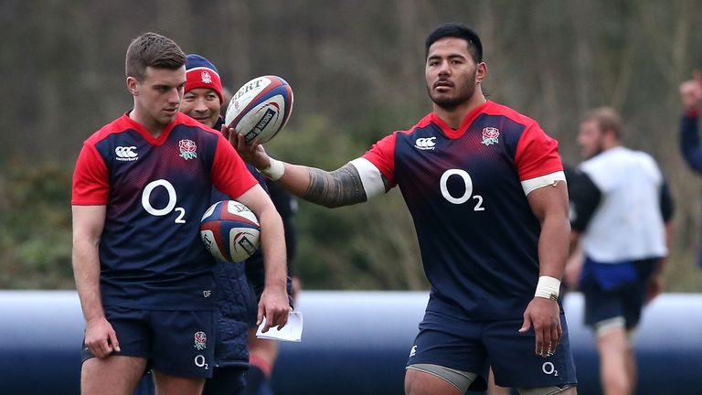George Ford (L) has been impressed with Manu Tuilagi since rejoining Leicester Tigers in the off-season