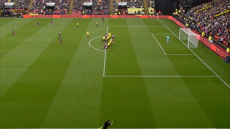 Sergio Aguero was narrowly offside
