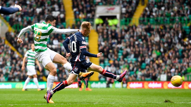 Tom Rogic (left) opened the scoring after 13 minutes