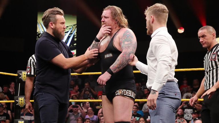 Trent Seven, Wolfgang and Tyler Bate appear to be entering their first major storyline in NXT