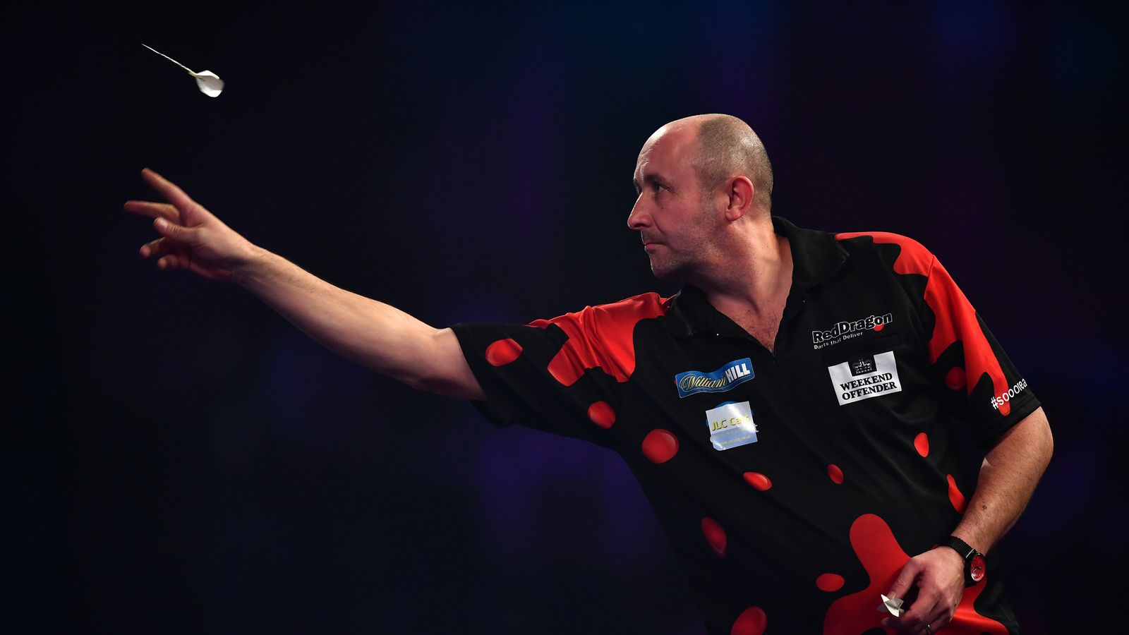 James Wilson suffered an amazing bounce-out against Dave Chisnall in ...