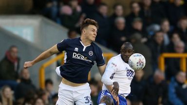 Image of Millwall's Jake Cooper and Birmingham City's Cheikh Ndoye
