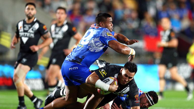 Nelson Asofa-Solomona had a solid game for the Kiwis