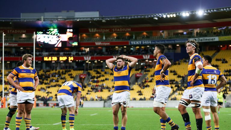 The Bay of Plenty players look on after a Wellington score