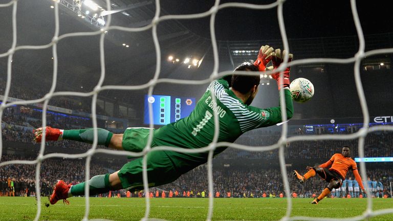 Bravo shut out Wolves to help City make the Carabao Cup quarter-finals