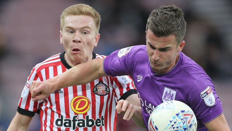 Sunderland's Duncan Watmore and Bristol City's Joe Bryan