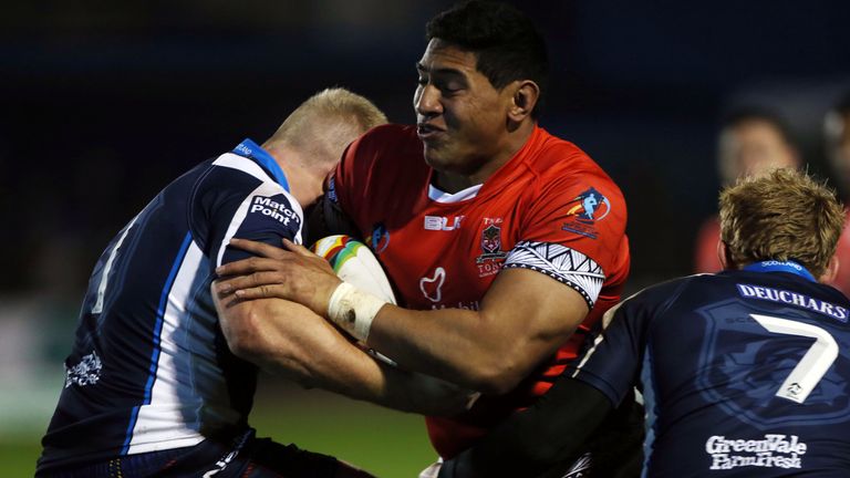 Jason Taumalolo in action for Tonga
