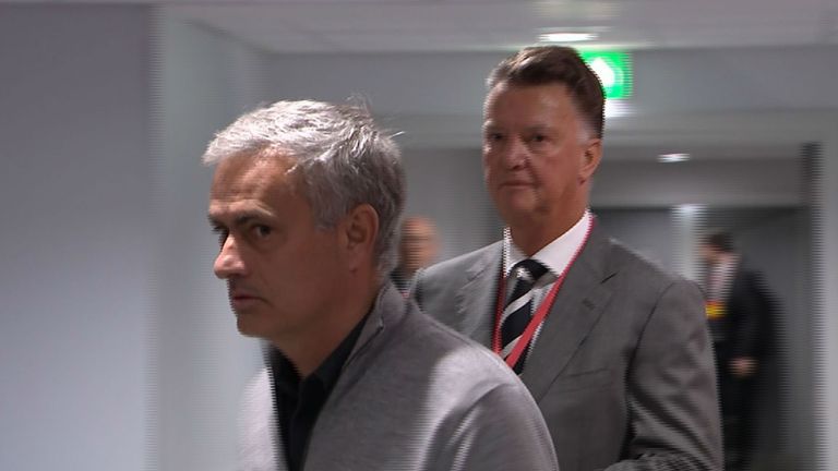 Louis van Gaal (right) has labelled Jose Mourinho's United 'too defensive'