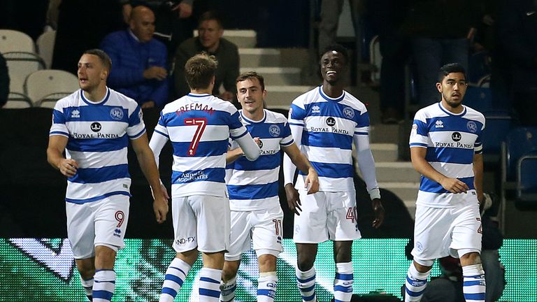 QPR's Idrissa Sylla (right) celebrates his goal against Sheffield United