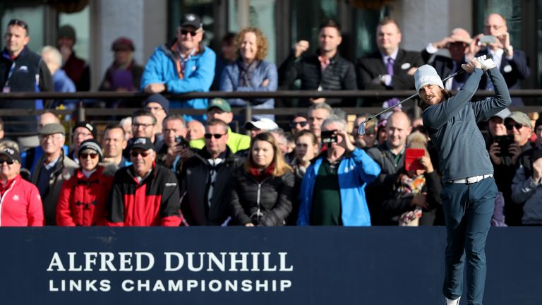 Fleetwood in action at Carnoustie last year 