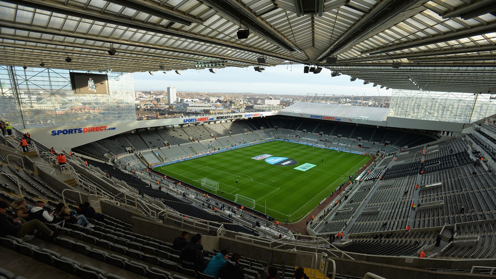 Newcastle United keep away fans in St James' Park Leazes