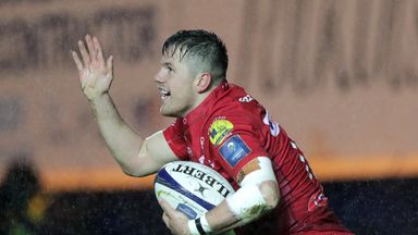 Scarlets wing Steff Evans is expected to replace the injured George North