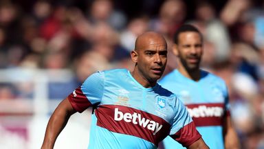 Image of Trevor Sinclair (foreground) made 184 appearances for West Ham between 1998 and 2003