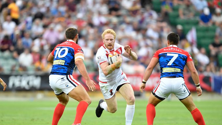 James Graham scored a rare four-pointer for England