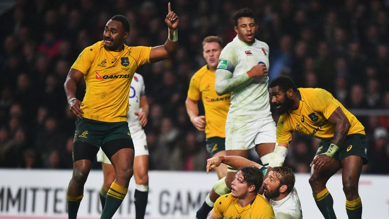 Michael Hooper thought he had the opening try of the game but was denied by the TMO and referee