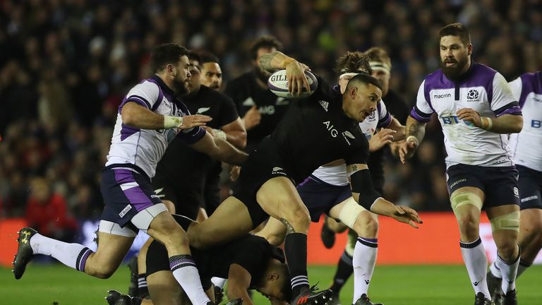 Sonny Bill Williams played a major part in Beauden Barrett's match-winning score 