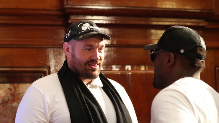 Fury had words of support for former opponent Dereck Chisora, who fights in Monaco on Saturday night, live on Sky Sports
