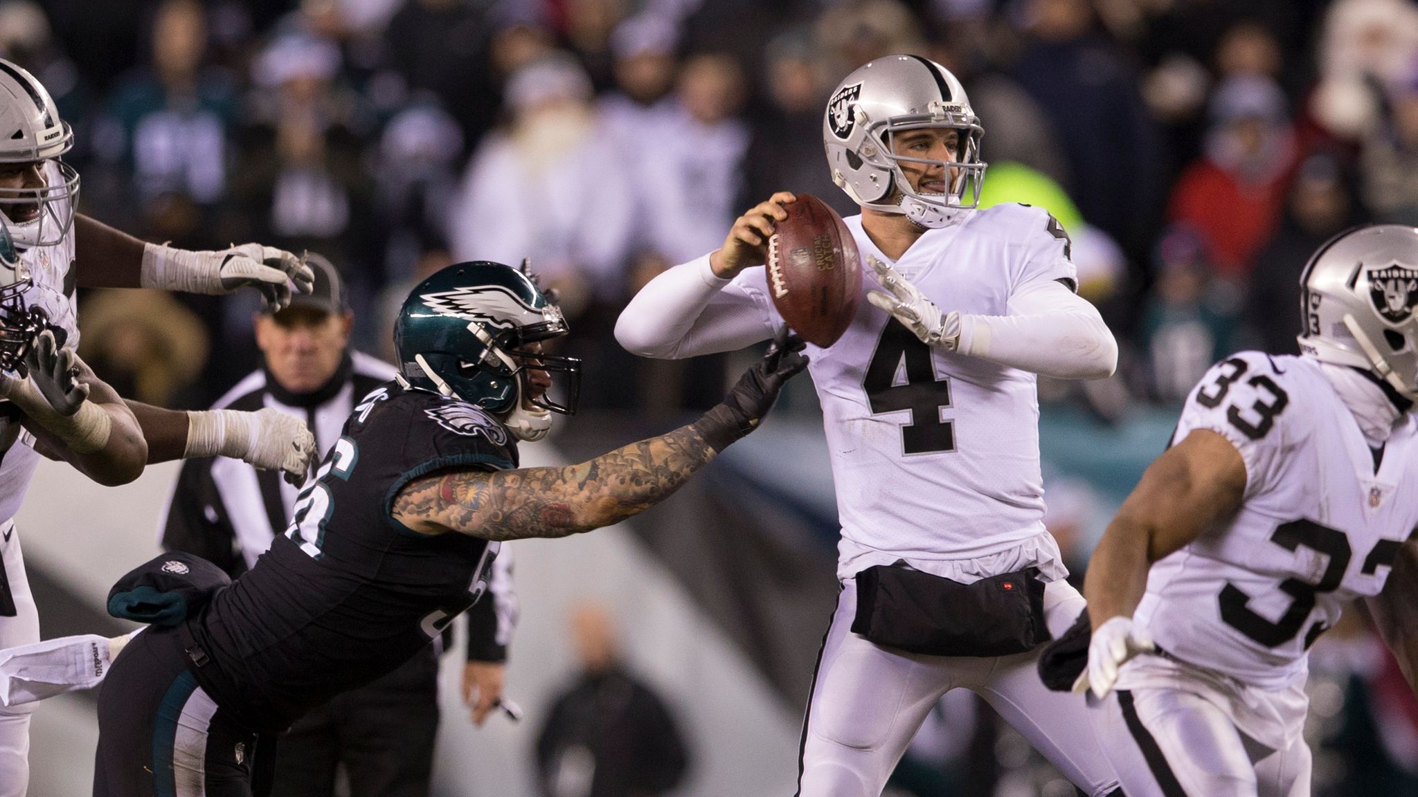 Watch: Raiders QB Derek Carr with game-winning TD pass to Delanie