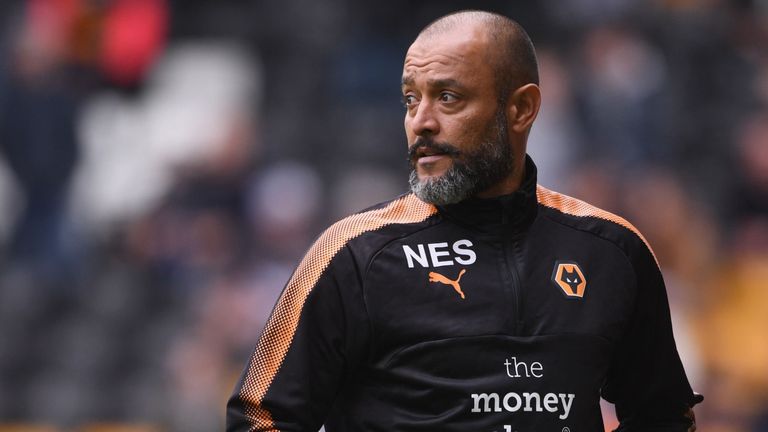 Nuno Espirito Santo and his staff keenly celebrated their goals and victory against Aston Villa earlier this season