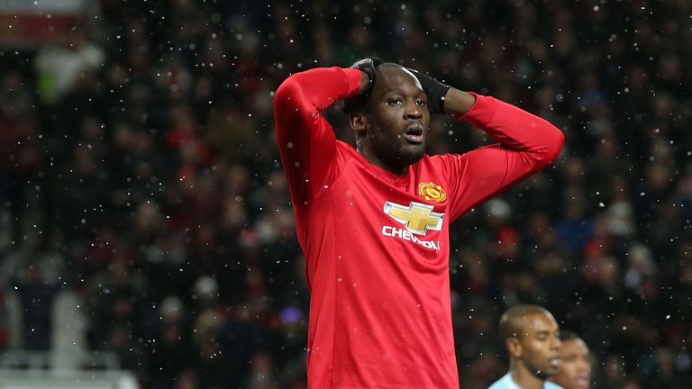 Romelu Lukaku had a Manchester derby to forget at Old Trafford
