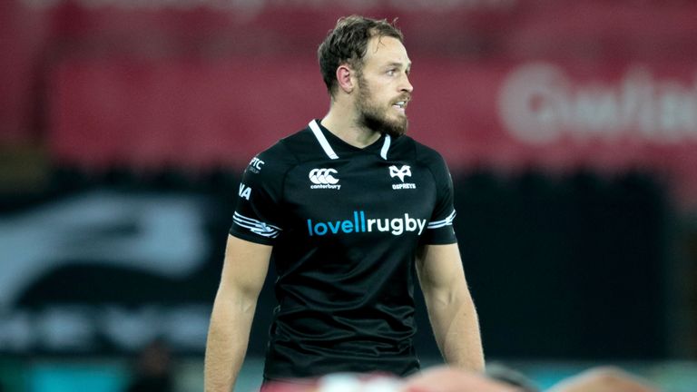 Cory Allen scored one of Ospreys' three tries on the night