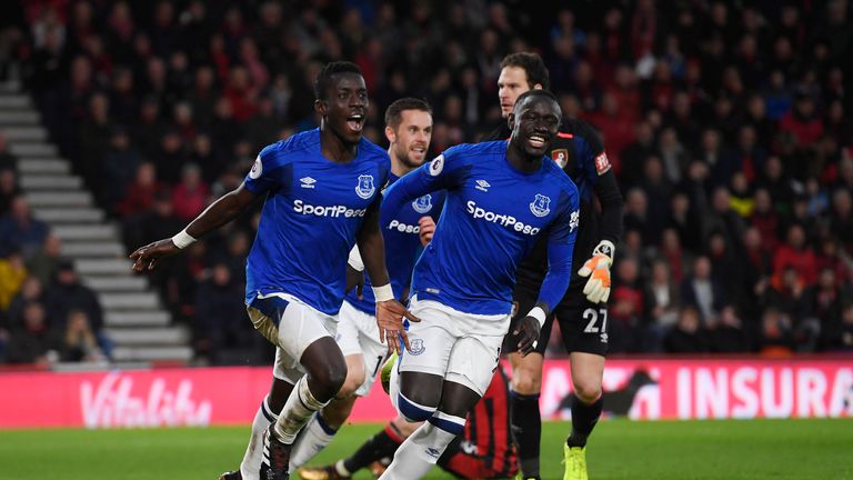 Idrissa Gueye equalised for Everton after a mistake from Steve Cook