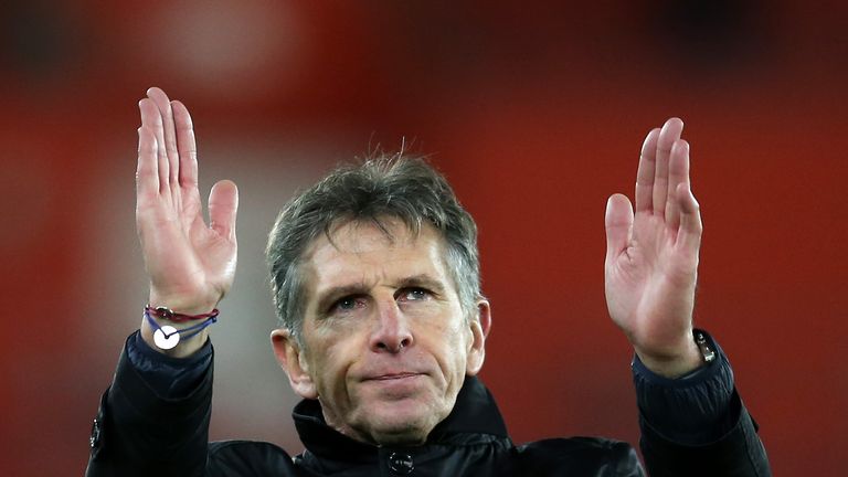 Claude Puel is hoping for an upset against Man City on Saturday