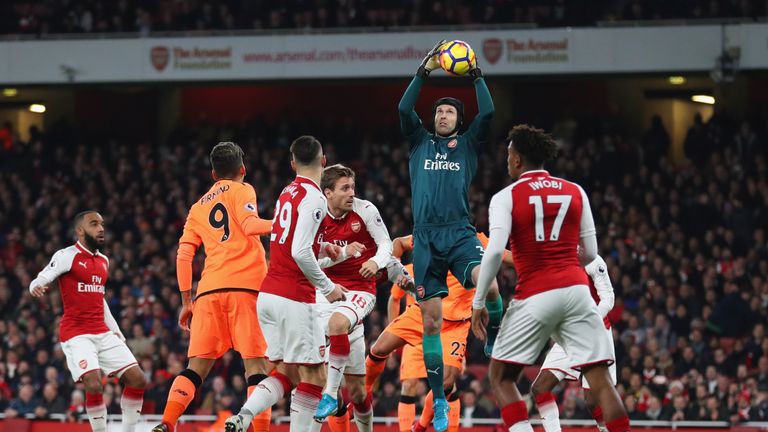 Cech has kept nine clean sheets in 24 Premier League games this campaign
