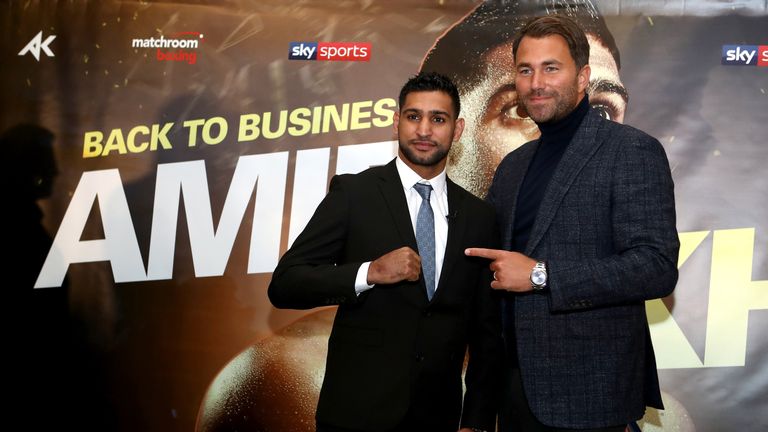 Amir Khan has teamed up with Matchroom Boxing boss Eddie Hearn