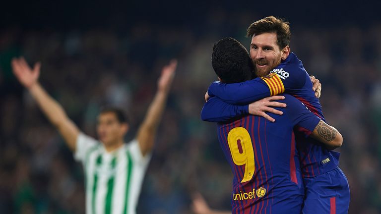 Lionel Messi scored twice against Real Betis