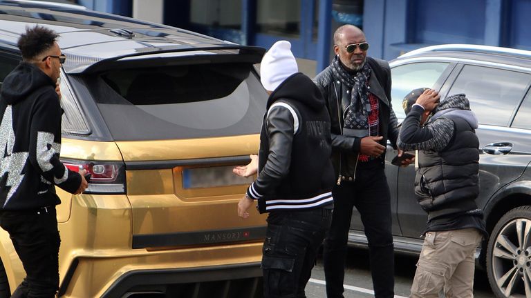 Aubameyang pictured at Dortmund airport on Tuesday afternoon. Credit: Florian Groeger @RN_Florian
