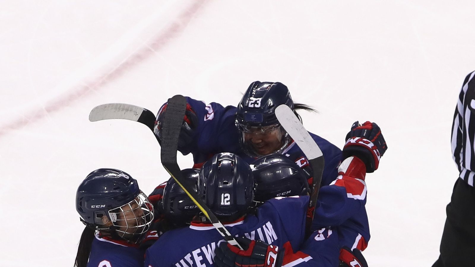 Unified Korea Score First Olympic Hockey Goal Against Japan Olympics News Sky Sports 