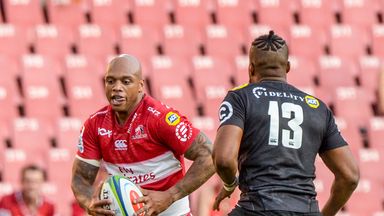 JOHANNESBURG, SOUTH AFRICA - FEBRUARY 17:   Lionel Mapoe of the Lions