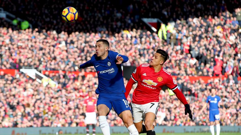 Eden Hazard and Chelsea were beaten at Manchester United last time out