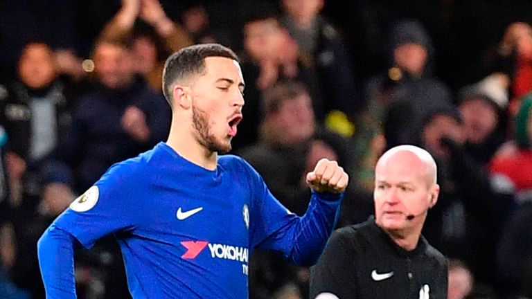 Hazard has played in the 'false nine' role for Chelsea this season