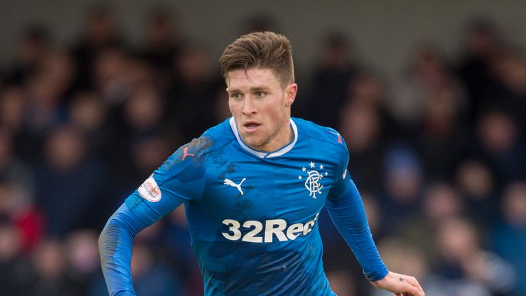 Josh Windass in action for Rangers in their 6-1 win at Ayr United in the Scottish Cup