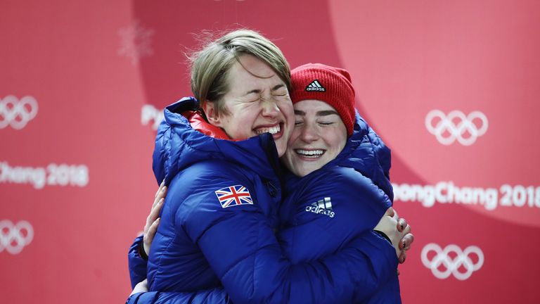 Yarnold claimed skeleton gold for Team GB at Winter Olympics and team-mate Laura Deas took bronze