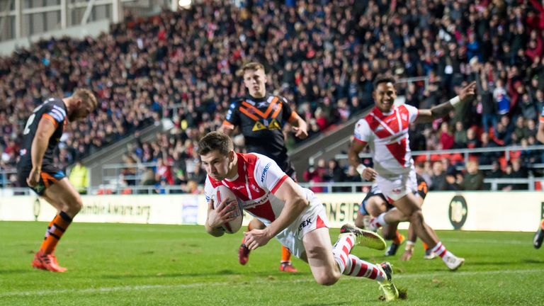 Mark Percival was the hat-trick hero for St Helens