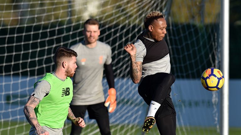 Clyne took part in a full session during Liverpool's four-day training camp in Marbella