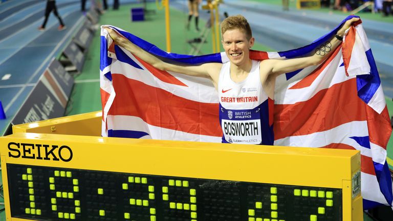 Tom Bosworth set a new national 5000m race walk record in Sheffield a year ago