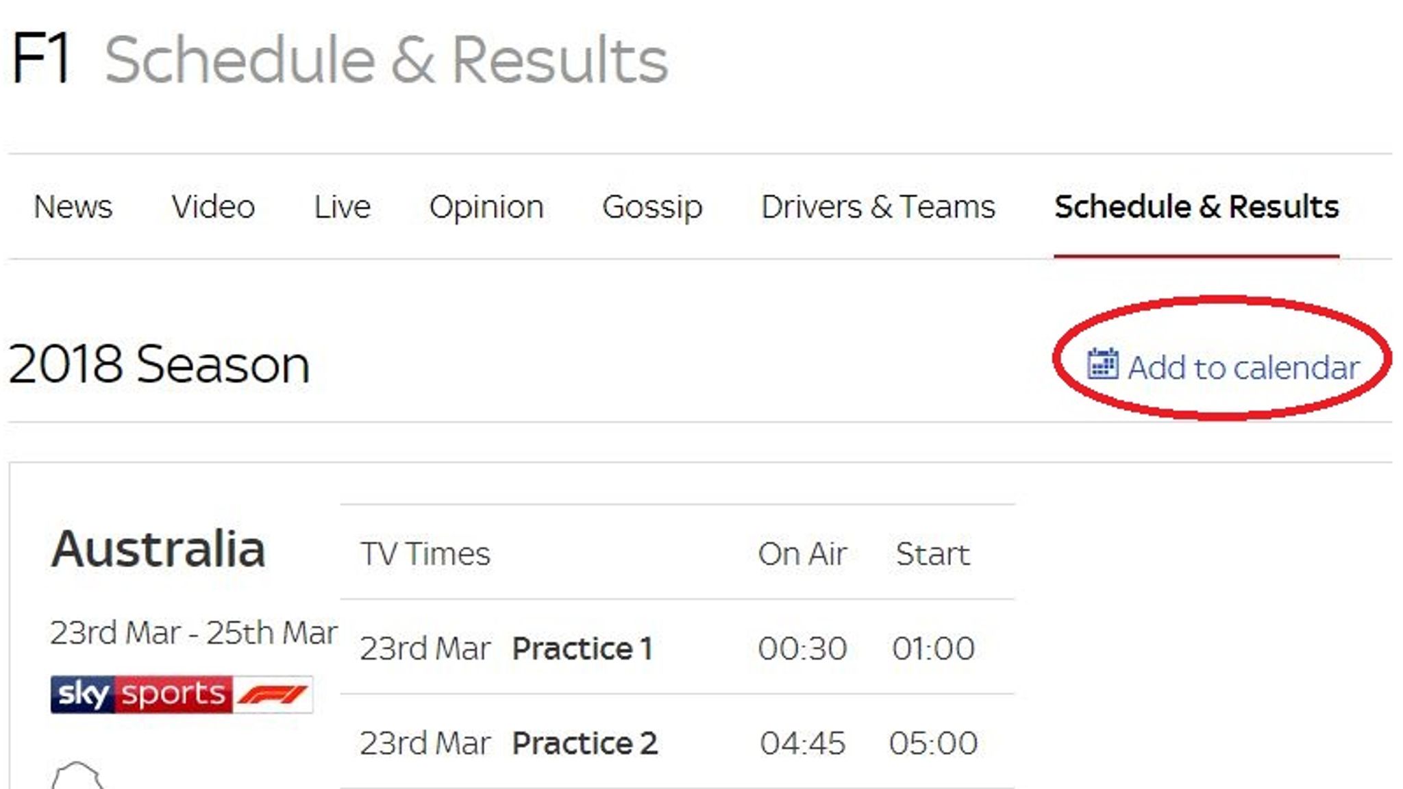 F1 2018: How to add the 2018 Grand Prix schedule to your smartphone, tablet  or computer's calendar | F1 News