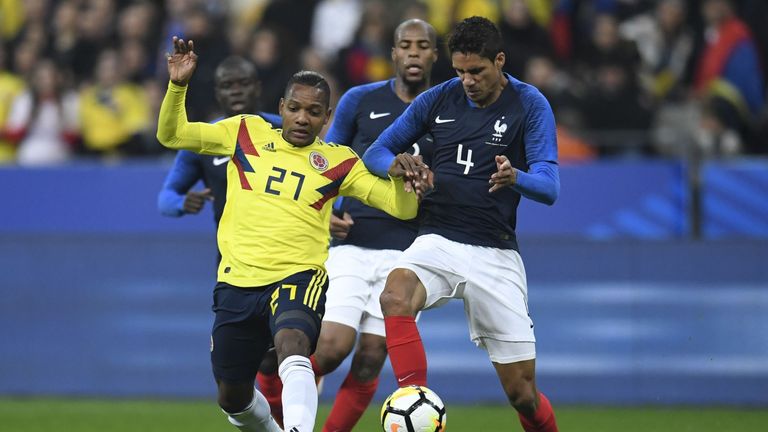 Jose Izquierdo in action against France