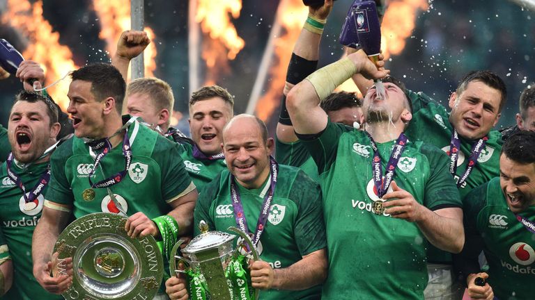 Ireland celebrate their Six Nations, Triple Crown and Grand Slam successes 